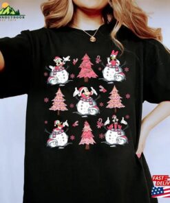 Vintage Disney Pink Christmas Tree Shirt Retro Mickey And Friends Cute Sweatshirt T Shirt 3