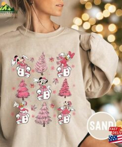 Vintage Disney Pink Christmas Tree Shirt Retro Mickey And Friends Cute T-Shirt Classic
