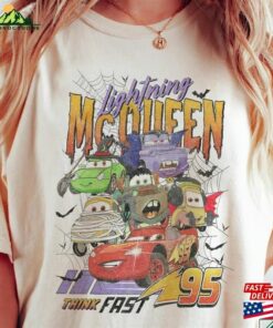 Vintage Disney Pixar Cars Halloween Shirt Lightning Mcqueen 2023 T-Shirt Unisex