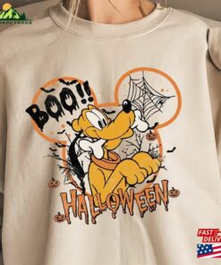 Vintage Disney Pluto Halloween Team Comfort Color Shirt Party Mickey And Friends Unisex T-Shirt Hoodie Sweatshirt