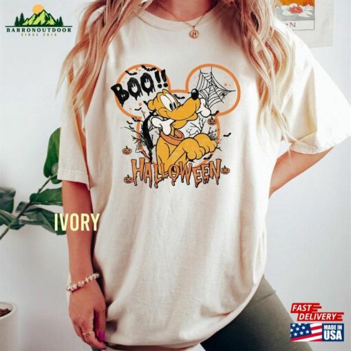Vintage Disney Pluto Halloween Team Comfort Color Shirt Party Mickey And Friends Unisex T-Shirt Hoodie Sweatshirt
