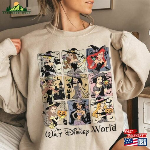 Vintage Disney Princess Halloween Shirt Retro Walt World Hoodie Classic