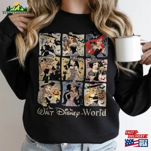 Vintage Disney Princess Halloween Shirt Retro Walt World Hoodie Classic