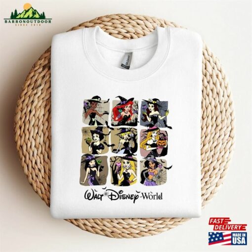 Vintage Disney Princess Halloween Shirt Retro Walt World Sweatshirt Classic Unisex