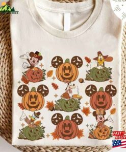 Vintage Disney Thanksgiving Fall Pumpkin Shirt Retro Mickey And Friends Vibes Tis The Season Sweatshirt Classic