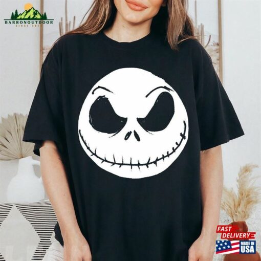 Vintage Disney The Nightmare Before Christmas Jack Skellington Big Face T-Shirt Shirt Classic