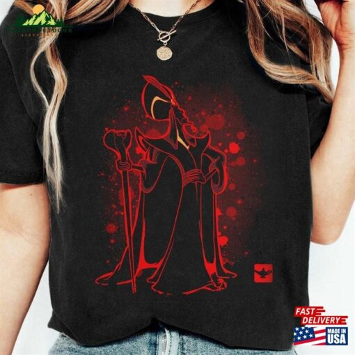 Vintage Disney Villains Jafar Halloween Shirt Aladdin 2023 T-Shirt Hoodie