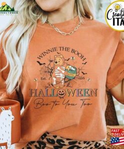 Vintage Disney Winnie The Pooh Est 1926 Halloween Shirt Retro Bear Skeleton Matching Boo To You Hoodie T-Shirt