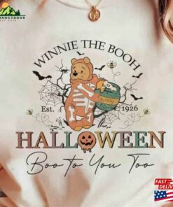 Vintage Disney Winnie The Pooh Est 1926 Halloween Shirt Retro Bear Skeleton Matching Boo To You Hoodie T-Shirt