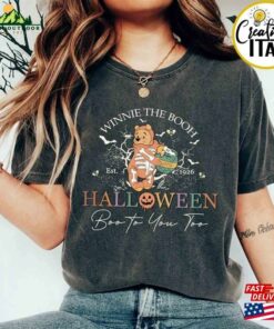 Vintage Disney Winnie The Pooh Est 1926 Halloween Shirt Retro Bear Skeleton Matching Boo To You Hoodie T Shirt 3