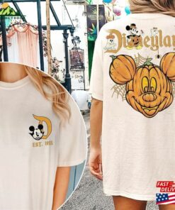 Vintage Disneyland And Walt Disney World Halloween 2 Side Shirt Pumpkin Mickey Unisex T-Shirt 2 Vintage Disneyland And Walt Disney World Halloween 2 Side Shirt Pumpkin Mickey Unisex T Shirt 3