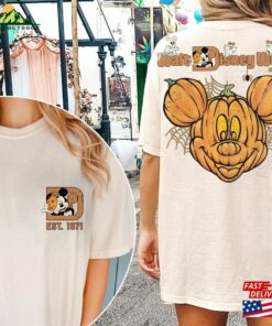 Vintage Disneyland And Walt Disney World Halloween 2 Side Shirt Pumpkin Mickey Unisex T-Shirt 3 Vintage Disneyland And Walt Disney World Halloween 2 Side Shirt Pumpkin Mickey Unisex T Shirt 4