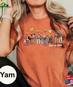 Vintage Disneyland Halloween Comfort Colors Shirt Mickey And Friend Trick Or Treat Hoodie Classic