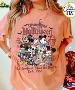 Vintage Disneyland Halloween Mickey Horror Characters Est 1955 Shirt Retro Mouse Movie T-Shirt Classic