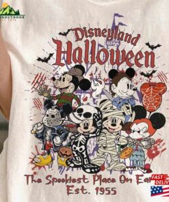 Vintage Disneyland Halloween Mickey Horror Characters Est 1955 Shirt Retro Mouse Movie T-Shirt Classic
