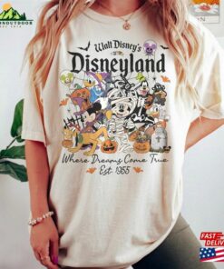 Vintage Disneyland Halloween Trick Or Treat Comfort Colors Shirt Disney Mickey Friends Unisex T-Shirt