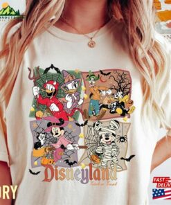 Vintage Disneyland Trick Or Treat Shirt Halloween Mickey And Friends Hoodie Sweatshirt