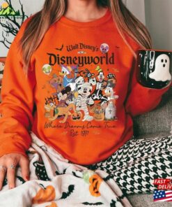 Vintage Disneyworld Halloween Sweatshirt Trick Or Treat Shirt Disney Mickey T-Shirt Hoodie
