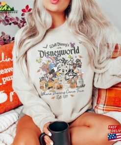 Vintage Disneyworld Halloween Sweatshirt Trick Or Treat Shirt Disney Mickey T-Shirt Hoodie