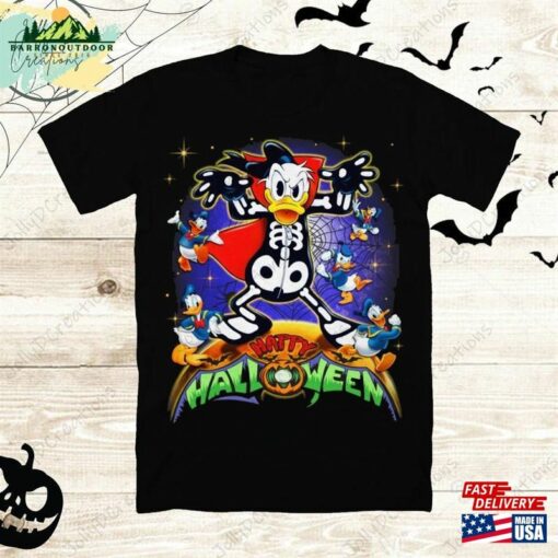 Vintage Donald Duck Halloween Shirt Nightmare On The Main Street Disney Hoodie T-Shirt