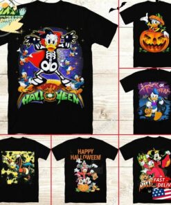 Vintage Donald Duck Halloween Shirt Nightmare On The Main Street Disney Hoodie T-Shirt