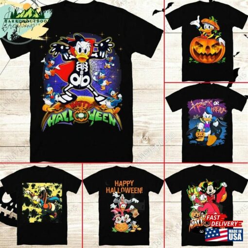 Vintage Donald Duck Halloween Shirt Nightmare On The Main Street Disney Hoodie T-Shirt