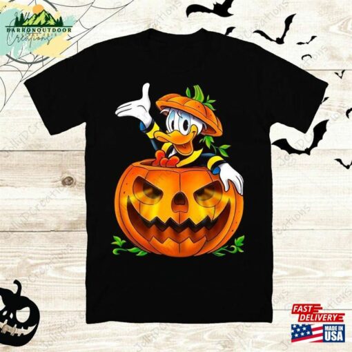 Vintage Donald Duck Halloween Shirt Nightmare On The Main Street Disney Hoodie T-Shirt