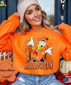 Vintage Donald Pumpkin Halloween Sweatshirt Retro Spooky Season Shirt Not So Scary Unisex T-Shirt