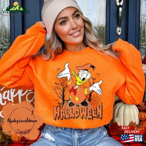 Vintage Donald Pumpkin Halloween Sweatshirt Retro Spooky Season Shirt Not So Scary Unisex T-Shirt