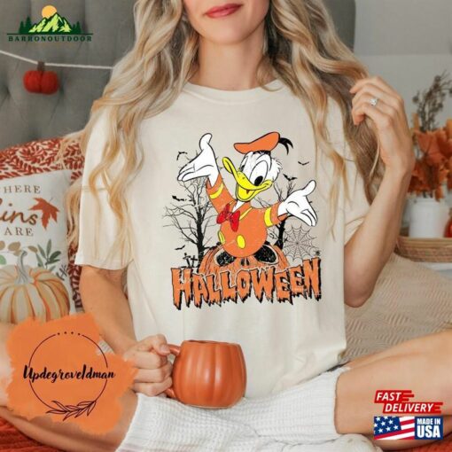 Vintage Donald Pumpkin Halloween Sweatshirt Retro Spooky Season Shirt Not So Scary Unisex T-Shirt