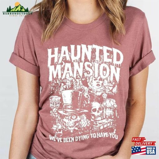 Vintage Dying To Have You The Haunted Mansion Shirt Hatbox Ghost Tee Disney Halloweens Sweatshirt Unisex Hoodie