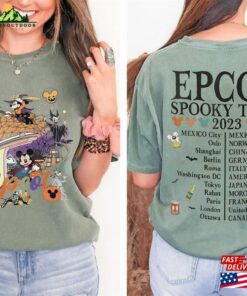Vintage Epcot Comfort Color Shirt Halloween World Tour Hoodie T Shirt 3
