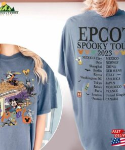 Vintage Epcot Comfort Color Shirt Halloween World Tour Hoodie T Shirt 4