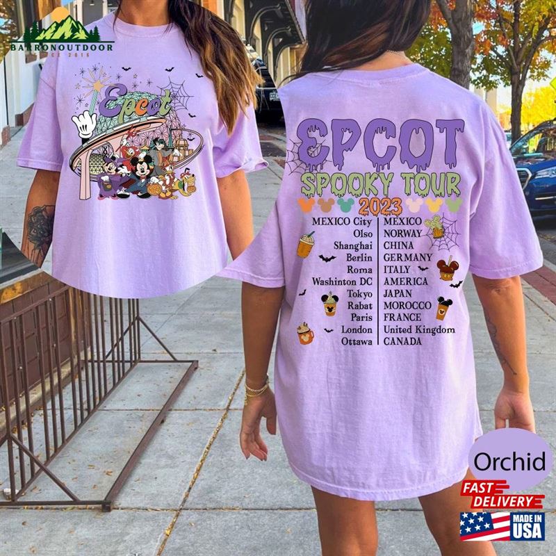 Vintage Epcot Halloween Comfort Color Shirt World Tour Drinking Around The T-Shirt Classic
