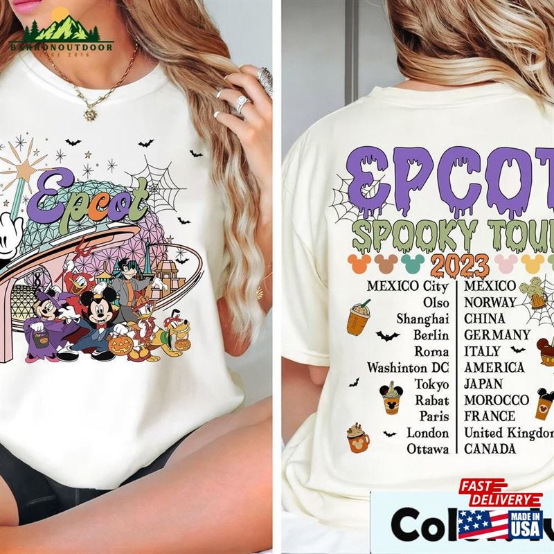 Vintage Epcot Halloween Comfort Color Shirt World Tour Drinking Around The T-Shirt Classic