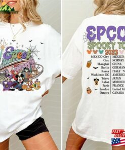 Vintage Epcot Halloween Comfort Color Shirt World Tour Drinking Around The T Shirt Classic 4