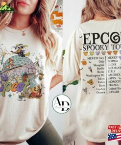 Vintage Epcot Halloween Spooky Tour 2023 Shirt Retro Disney World Mickey And Friend Sweatshirt Classic