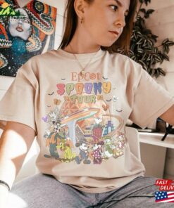 Vintage Epcot Spooky Tour 1928 Unisex T-Shirt Disney Halloween Mickey And Friend Tee Classic