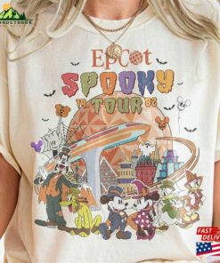 Vintage Epcot Spooky Tour 1928 Unisex T-Shirt Disney Halloween Mickey And Friend Tee Classic