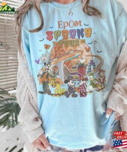 Vintage Epcot Spooky Tour 1928 Unisex T Shirt Disney Halloween Mickey And Friend Tee Classic 4