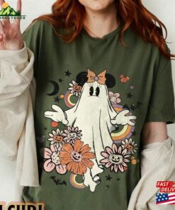 Vintage Floral Mickey Minnie Ghost Halloween Shirt Retro Spooky Season Hoodie T-Shirt 3 Vintage Floral Mickey Minnie Ghost Halloween Shirt Retro Spooky Season Hoodie T Shirt 4