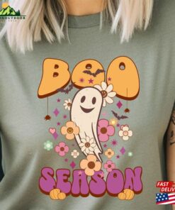 Vintage Ghost T-Shirt Boo Season Retro Halloween Cute Crewneck Classic Sweatshirt