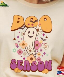 Vintage Ghost T Shirt Boo Season Retro Halloween Cute Crewneck Classic Sweatshirt 3