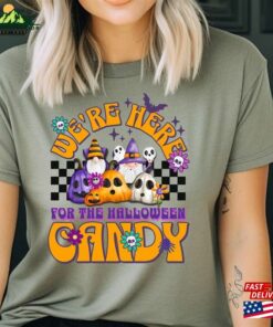 Vintage Gnomes Halloween T-Shirt Cute Crewneck Classic Unisex