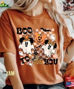 Vintage Halloween Boo To You Comfort Color Shirt Mickey Friends T-Shirt Hoodie