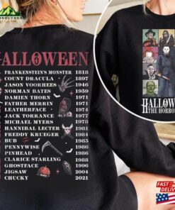 Vintage Halloween Characters The Horror Tour Shirt Universal Studios Nights 2023 Hoodie T-Shirt