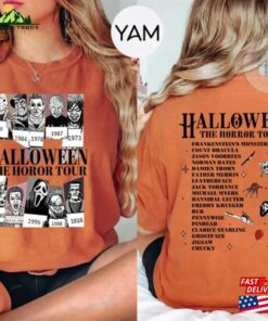 Vintage Halloween Characters The Horror Tour Shirt Universal Studios Nights 2023 In My Era Sweatshirt Hoodie