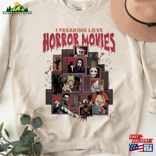 Vintage Halloween Characters The Horror Tour Shirt Universal Studios Nights 2023 Sweatshirt Classic