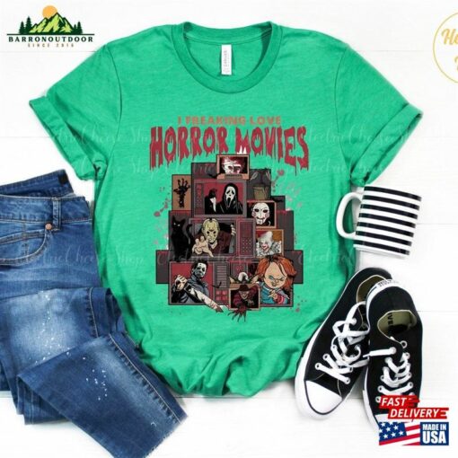 Vintage Halloween Characters The Horror Tour Shirt Universal Studios Nights 2023 Sweatshirt Classic