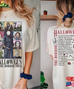 Vintage Halloween Characters The Horror Tour Shirt Universal Studios Nights 2023 Unisex Hoodie